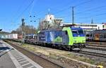 BLSC 485 017 durchfuhr mit einen containerzug k�ln west,03.03.25