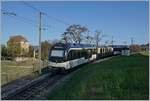 Ein MOB Belle Epoque zeigt sich bei der Haltestelle Châtelard VD.