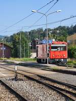 Die zum Fotografieren nicht so geschickt stehende MOB HGem 2/2 2501 in Blonay.