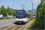 Der CEV MVR ABeh 2/6 7502  Blonay  steht bei Blonay auf dem Streckenast nach Chamby.