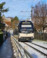 So richtig Winter ist es noch nicht: Der CEV MVR ABeh 2/6 7508 erreicht Blonay.