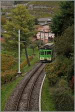 Der ASD BDe 4/4 402 als Regionazuug 428 auf dem Weg nach Les Diablerets kurz nach der Station Aigle Dépôt ASD  14.