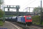 SBB Cargo 482 041 mit Tadns-Ganzzug  Düngemittel aus Leuna  am 09.05.2019 in Hamburg-Harburg
