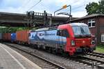 193 470 fuhr mit containerzug durch hh-harburg,20.07.21