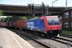 482 044-5 zog einen containerzug durch hh-harburg,31.08.21