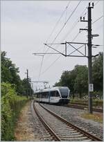 Nur an den Wochenenden verkehren die Thurbo RABe 526 als S 7 zwischen Romanshorn (CH) und Lindau Reutin (D) via Bregenz. (AUT), hier im Bahnhofvorfeld von Bregenz. 

18. Juni 2023