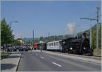 50 Jahre Blonay - Chamby Museumsbahn: HGe 3/4 N° 3 wird in den Bahnhof von Blonay geschoben.