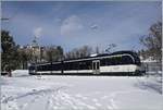 Der CEV MVR ABeh 2/6 7505 unterwegs nach Vevey beim Halt in Château de Blonay.