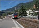 Der TILO RABe 524 305 als Leermaterialzug bei der Durchfahrt in Faido in Richtung Süden.