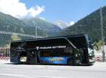 (265'205) - Horner, Tafers - Nr. 8/FR 300'508 - Setra am 28. Juli 2024 beim Bahnhof Oberwald