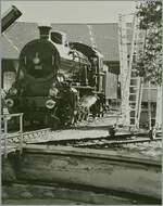 Die SBB Historic C 5/6 2978  Elefant  bei den Feierlichkeiten  150 Jahre Schweizer Bahnen  (1847-1997) in Delémont bei der Drehscheibe.