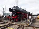 01 202 auf der Drehscheibe im Bw Dresden Altstadt beim 7.Dresdner Dampfloktreffen am 17.04.2015.