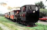 Dampflok 200-90 mit Namen  Liesl  der Rhein Regulierungsbahn bei Lustenau am 06.09.1998.