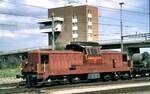 SBB Em 6/6 Nr.18 503 in Muttenz/Basel am 23.08.1980.