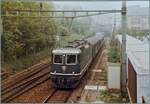 Noch eine Prototyp Re 4/4 II: Die SBB Re 4/4 11104 erreicht mit ihrem Schnellzug 1713 den Bahnhof von Aarau. 

Analogbild vom 15. Mai 1984 