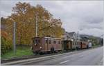 LA DER 2020 du Blonay-Chamby  / Saison Abschluss der Blonay-Chamby Bahn: Die BOB HGe 3/3 29 hat ihren Zug in die Steigung geschoben, von wo aus er in den Bahnhof zurückrollen wird.