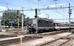 SBB Re 4/4 II Nr.11 371 in Rorschach im August 1991.