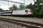 SBB 460 090-4 mit Namen  Valais Lötschergtunnel  in Landquart am 29.08.2009.