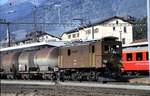 RhB Ge 2/4 Nr.222 in Samedan im August 1990.