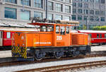   Die RhB Ge 3/3 - 215 abgestellt am 12.09.2017  im Bahnhof Chur.