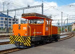   Die RhB Ge 3/3 - 215 abgestellt am 12.09.2017  im Bahnhof Chur.
