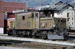 RhB Ge 6/6 I Nr.411 in Samedan im August 1990.