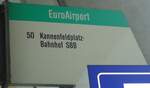 (147'545) - BVB-Haltestellenschild - Basel, EuroAirport - am 20.