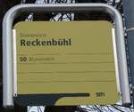(284'131) - STI-Haltestellenschild - Blumenstein, Reckenb�hl - am 12.