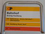 (285'190) - +P-Haltestellenschild - Br�nig-Hasliberg, Bahnhof - am 3. M�rz 2026