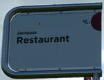 (252'171) - tpf-Haltestellenschild - Jaunpass, Restaurant - am 1.