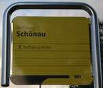 (284'926) - STI-Haltestellenschild - Steffisburg, Sch�nau - am 16.