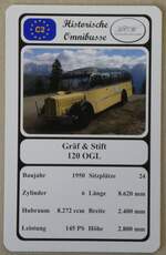 (271'631) - Quartett-Spielkarte mit Gr�f & Stift 120 OGL von 1950 am 2.