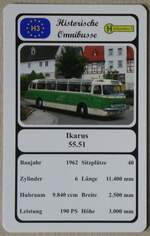 (272'700) - Quartett-Spielkarte mit Ikarus 55.51 von 1962 am 9.