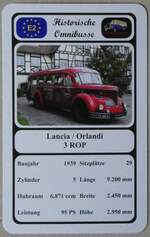 (274'046) - Quartett-Spielkarte mit Lancia / Orlandi 3 ROP von 1939 am 18.