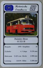 (274'090) - Quartett-Spielkarte mit Daimler-Benz O 321 H von 1955 am 20.