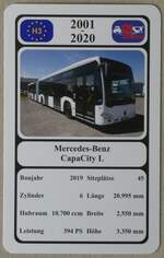 (277'343) - Quartett-Spielkarte mit Mercedes-Benz CapaCity L von 2019 am 29.