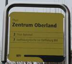 (283'139) - STI-Haltestellenschild - Thun, Zentrum Oberland - am 14.