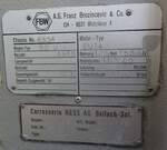 (281'613) - Typenschilder - Dubach, Walde - am 18.