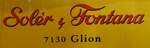 (280'231) - Beschriftung - Sol�r & Fontana 7130 Glion - am 10.
