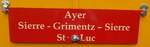 (279'655) - Routentafel - Ayer Sierre - Grimentz - Sierre - St - Luc - am 30.