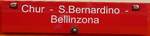 (281'384) - Routentafel - Chur - S.Bernardino - Bellinzona - am 12. Oktober 2025 in Schwarzenberg, R�ssli