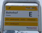 (186'804) - PostAuto-Haltestellenschild - Stans, Bahnhof - am 9.