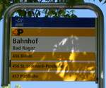 (277'110) - +P-Haltestellenschild - Bad Ragaz, Bahnhof - am 20.