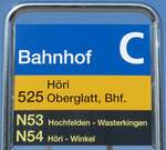 (169'309) - ZVV/Haltestellenschild - Blach, Bahnhof - am 19.