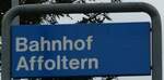 (256'333) - ZVV-Haltestellenschild - Z�rich, Bahnhof Affoltern - am 21.