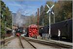 La DER de la Saison / Das Saison Ende der Blonay Chamby Bahn 2024 - Seit einigen Jahren zeigt die Blonay Chamby Bahn zum Saison Ende mit einem verdichteten Fahrplan ihrer herrlichen Fahrzeuge im Einsatz. 
Die SEG G 2x 2/2 der Blonay-Chamby Bahn dampft in Chaulin in die Lokbehandlung. 

27. Okt. 2024