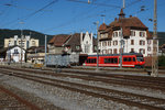 CJ: ABe 2/6 631 anlässlich der Bahnhofsausfahrt Tavannes am Morgen des 18.