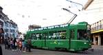 Straßenbahn / Stadtverkehr Basel; Be 4/4 Nr.491 und 477 und B 4 Nr.1495 am Barfüsserplatz in Basel am 29.09.2019.
