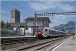 In Villeneuve ist der SBB RABe 523 113 nach Vallorbe angekommen. 

15. Juli 2024