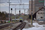 RABe 528 213 erreicht Schwarzenburg.